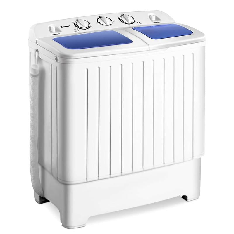 Costway Compact Twin-Tub Portable Washing Machine with Timer & Built-In Pump – Ideal for RVs, Apartments, and Dorms