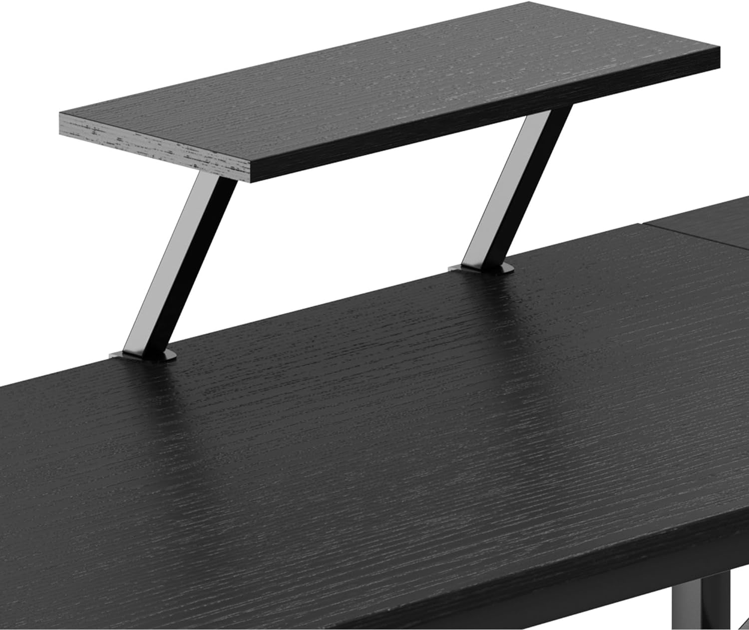 L-Shaped Computer Desk 59 Inches X 47.2 Inches, Composite Wood and Metal, Home Office PC Laptop Study Workstation Corner Table with CPU Stand, CZYF-LD-1